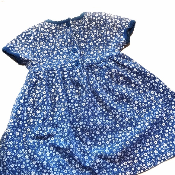 JOJO MAMAN BEBE Blue & White Floral Dress 18-24M🌸 - Picture 6 of 8